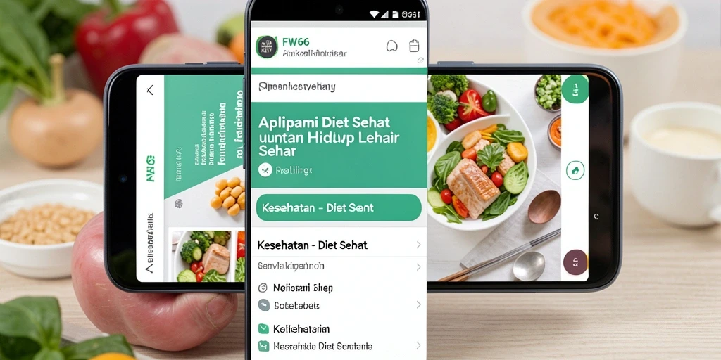 Antarmuka pengguna FW66 yang menarik dan fungsional untuk diet sehat.