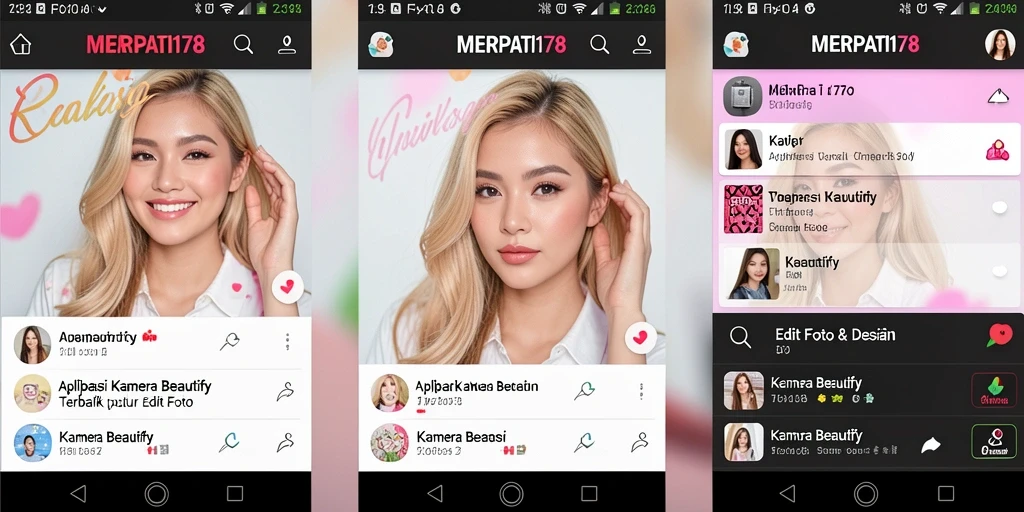 Antarmuka pengguna MERPATI178 yang intuitif dan menarik untuk edit foto.