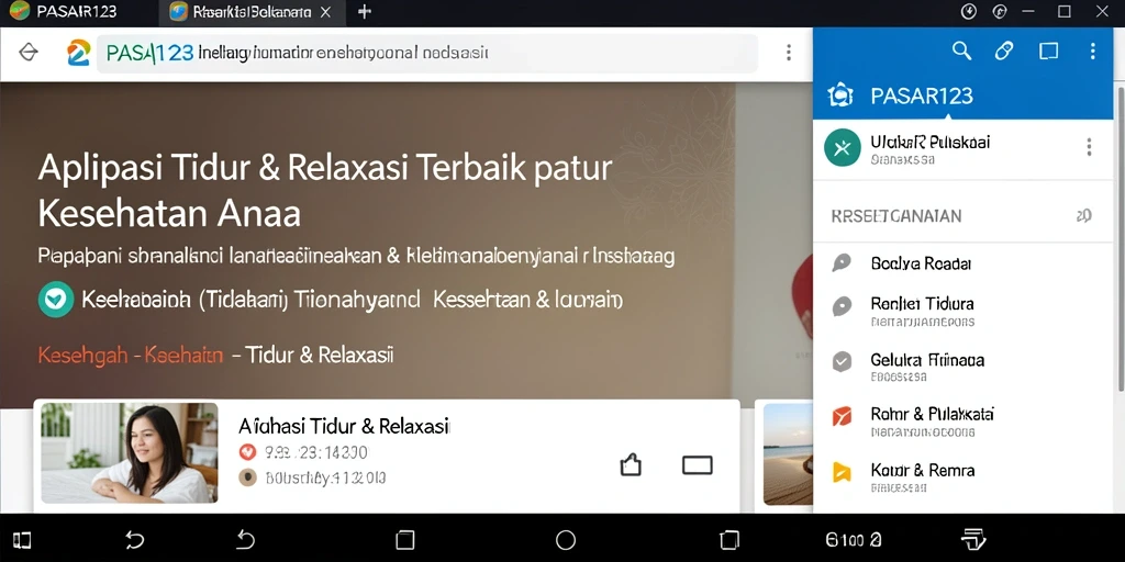 Tampilan antarmuka aplikasi PASAR123 yang menenangkan dan user-friendly.