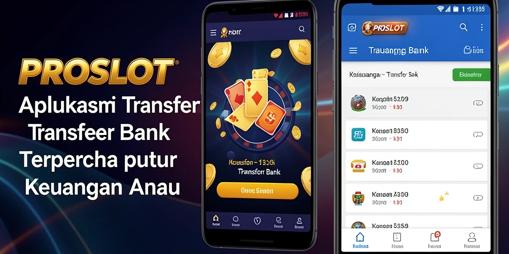 Tampilan antarmuka pengguna PROSLOT untuk Transfer Bank yang modern dan intuitif.