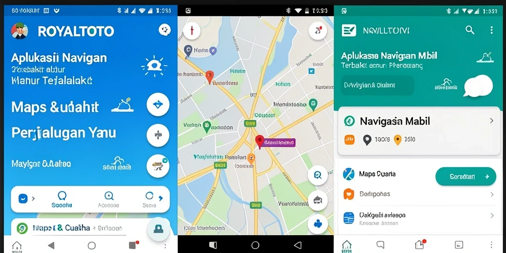 Screenshot antarmuka utama ROYALTOTO untuk navigasi mobil.