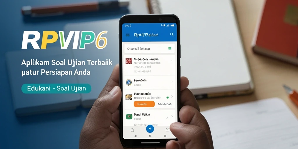 Antarmuka aplikasi RPVIP6 dengan fitur Soal Ujian yang interaktif.