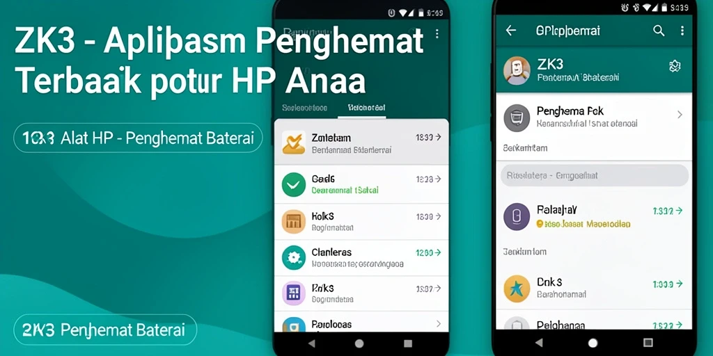 Antarmuka user-friendly ZK3 untuk menghemat baterai dengan mudah.